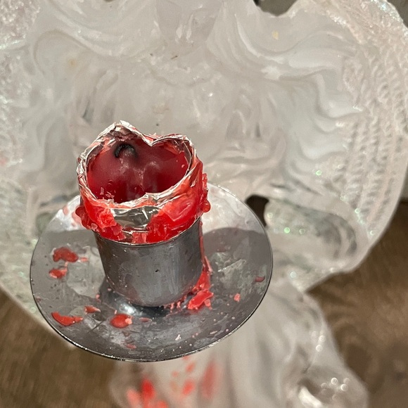 Clear Angel Figurine with Red Accents - Picture 3 of 5